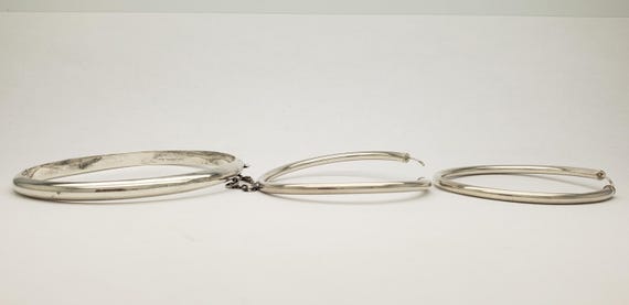 Vintage Solid Sterling Silver Large Round 2" Hoop… - image 7