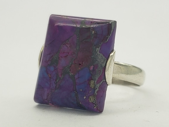Vintage Rectangle Purple Mohave Turquoise Solid S… - image 5