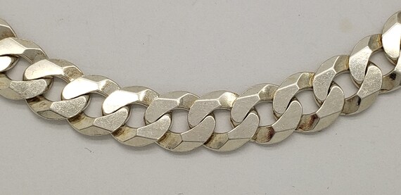 Vintage Italy Solid Sterling Silver Flat Curb Cha… - image 8