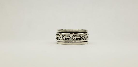 Vintage Elephant Design Solid Sterling Silver Spi… - image 2
