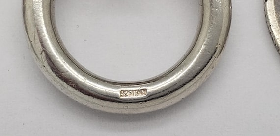 Estate Solid Sterling Silver Large Link Rope Chai… - image 8