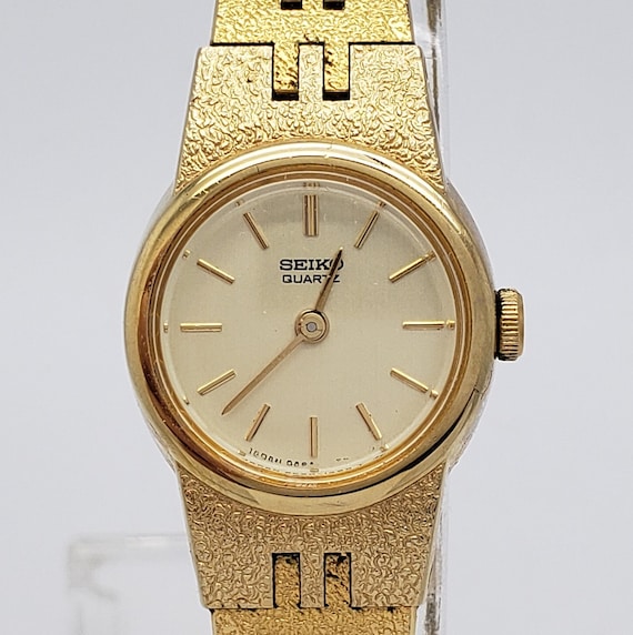 Vintage SEIKO QUARTZ 559232 Womens Gold-Plated Wri