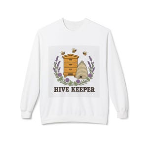 Beekeeper Sweatshirt, Hive Keeper Heavyweight Crewneck, Honey Bee Apiary Gift for Beekeepers, Hobby Beekeeping Pullover