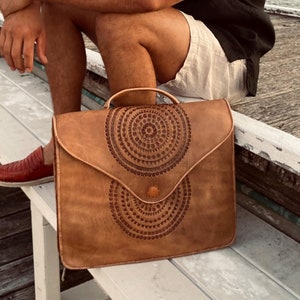 Sac cartable fait main, sac messager, sac pour ordinateur portable, cartable en cuir, cartable vintage, cartable en cuir fait main, sac cartable unisexe