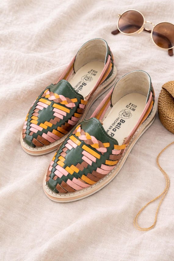 Handmade huaraches WOMENS MEXICAN SANDALS Handmade Leather Shoe Huarache - Etsy main image 2