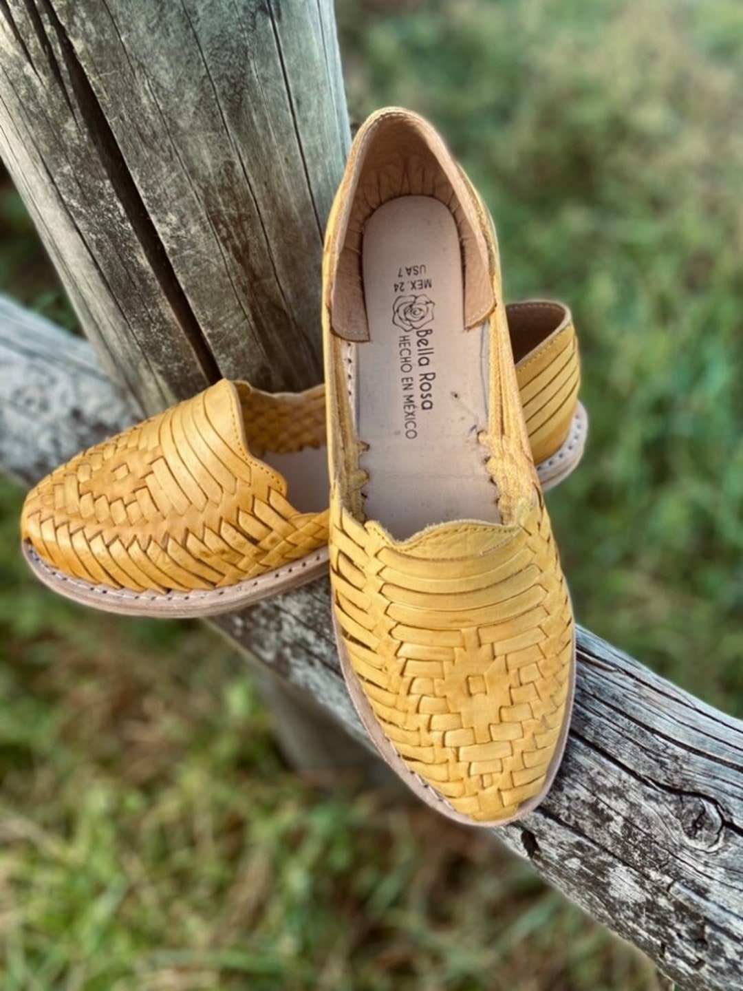 womens yellow huaraches