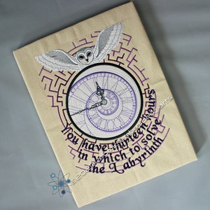 Labyrinth inspired  Embroidery Wall art