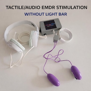 EMDR-therapie. Trilling en geluid. Met batterijen. Zonder staafje. Bilaterale tactiele en auditieve stimulatie.