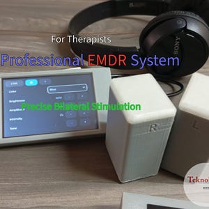 Terapia EMDR. Vibrazione e audio. Con batterie. Senza barra. Stimolazione tattile e uditiva bilaterale.
