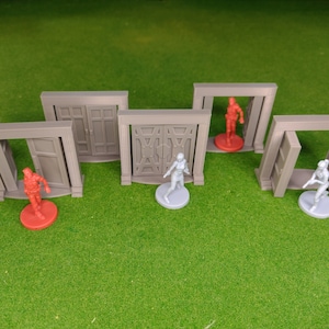 Resident Evil Board Game Double Door Upgrade - Style maison/manoir - 5 x portes de jeu de société qui s&#39;ouvrent et se ferment - Resident Evil 2 & 3