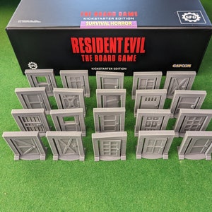 RE1 Board Game Door Upgrade - House/Mansion Style - 20 Board Game Doors That Open And Close - Resident Evil 1