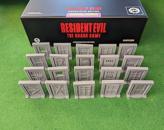RE1 Board Game Door Upgrade - House/Mansion Style - 20 Board Game Doors That Open And Close - Resident Evil 1