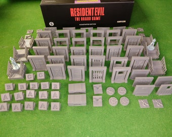 RE1 79 Piece Board Game set - 20 Doors, 8 Archways, 10 Walls, 6 Stairs, 2 Typewriters, 17 Items, 2 Chests + more - Resident Evil 1