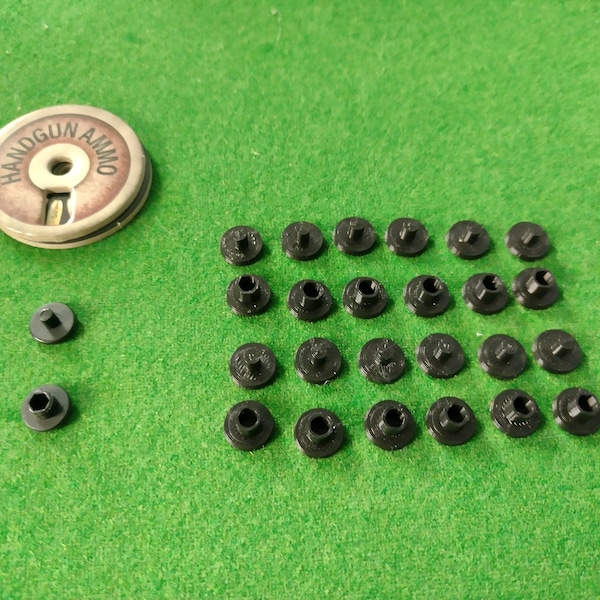 12x Replacement Black Rivets / grommets - Ammo Dial centres - Resident Evil 2 board game RE2