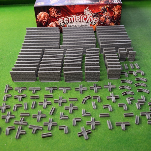 Zombicide Black Plague Board Game Room Walls - Over 460 cm of walls in various lengths