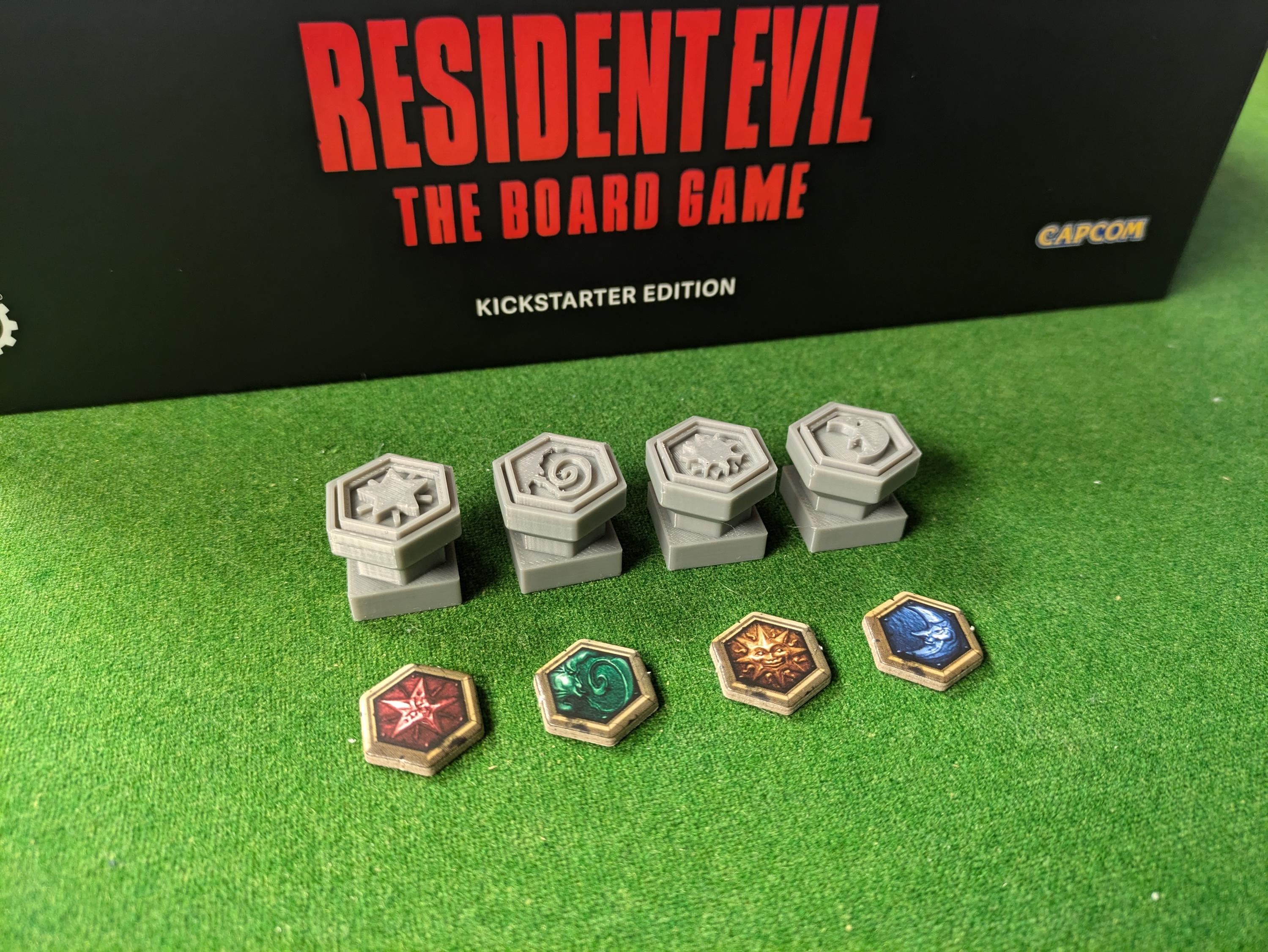 4x Replacement Crest Tokens - Resident Evil Board Game RE - Etsy