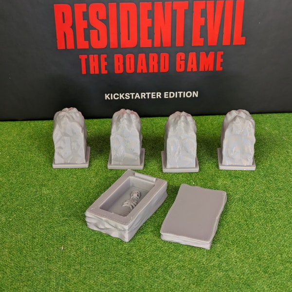 Coffin and Chained Stones - Crypts B Boss Level - Resident Evil 1 Board game