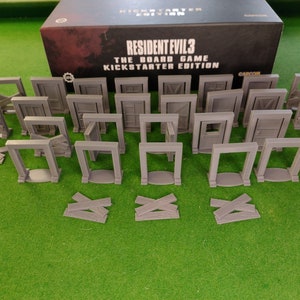 RE3 Board Game Door and Archways Upgrade - House/Mansion Style - 16 Board Game Doors That Open And Close and 10 Archways - Resident Evil 3
