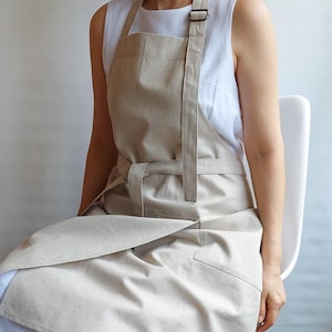 Split Leg Apron/Potters Apron/Linen Apron/Barista apron/Pottery apron/work apron/garden apron/florist apron/kitchen apron/baker apron