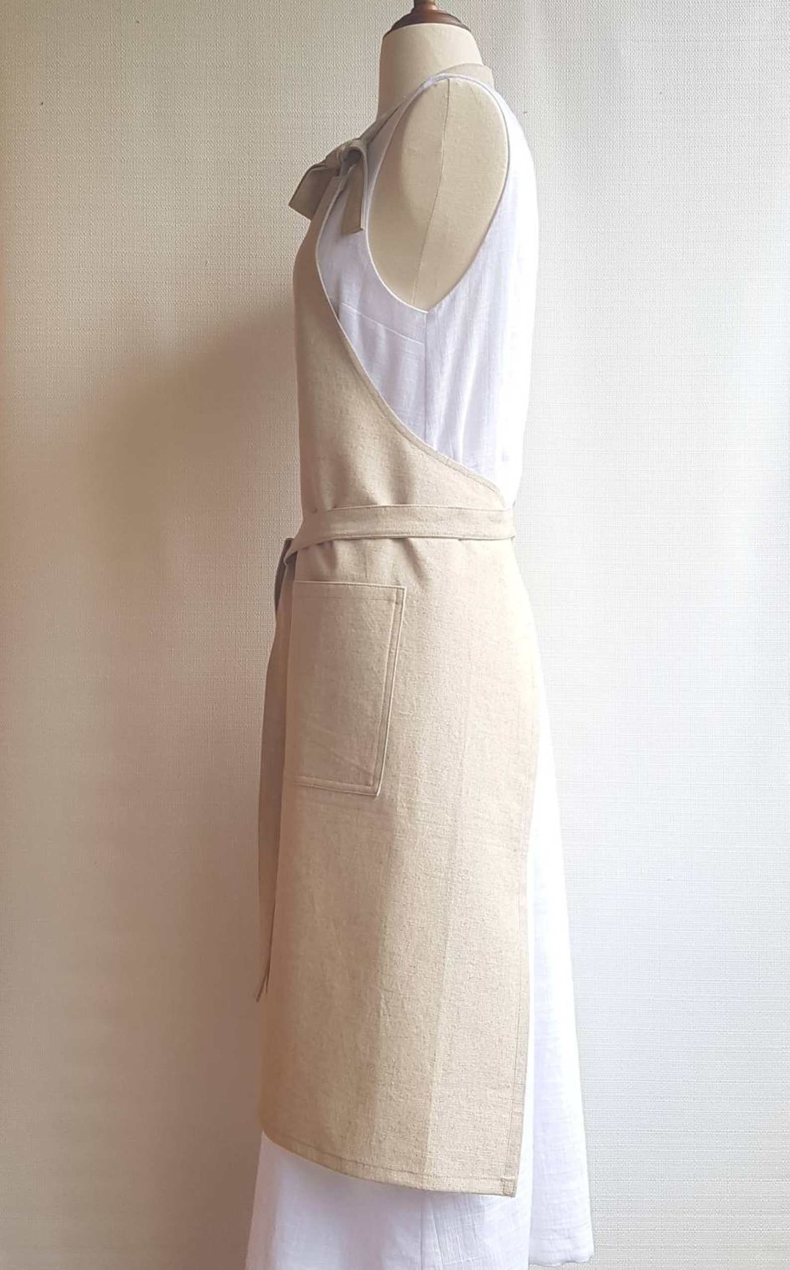 Cafe Apron/linen Apron/apron/barista Apron/womens Apron/work Etsy