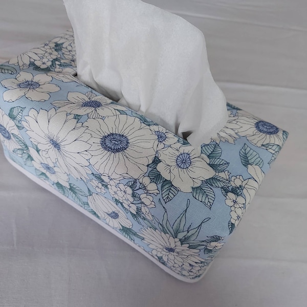 Reversible Tissue Box Cover, Linen Tissue Box Cover, Tissue Box Cover, Fabric Tissue Box Cover, Rectangle Tissue Box Cover, Tissue Cover