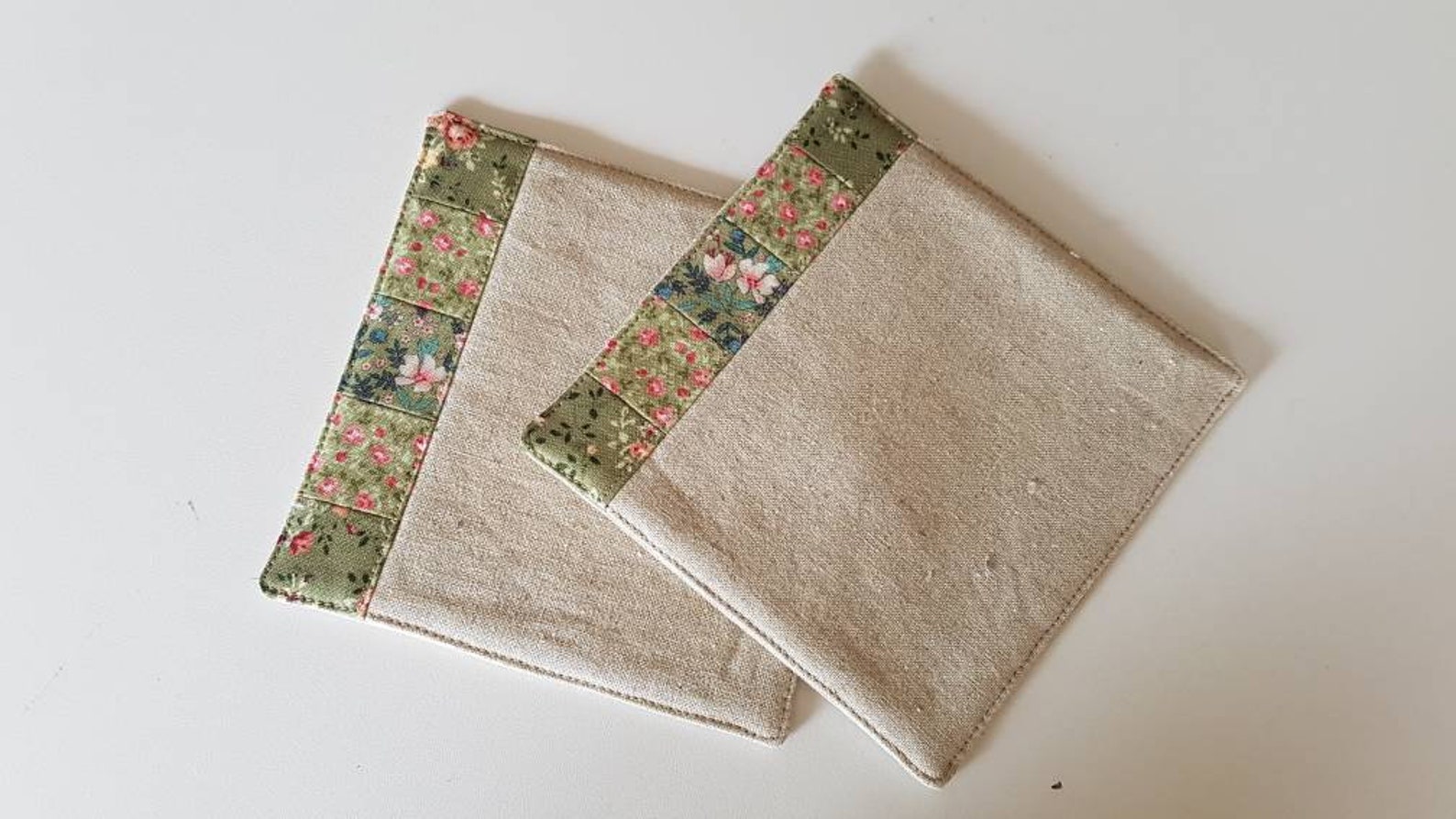 Tea coaster set fabric tea coasters housewarming gift Etsy