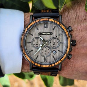 Engraved Men’s Wooden Watch, Personalized Gifts For Him, Gifts From Wife, Father&#39;s Day Gifts, Personalized Groomsmen Watch, Boyfriend Gifts