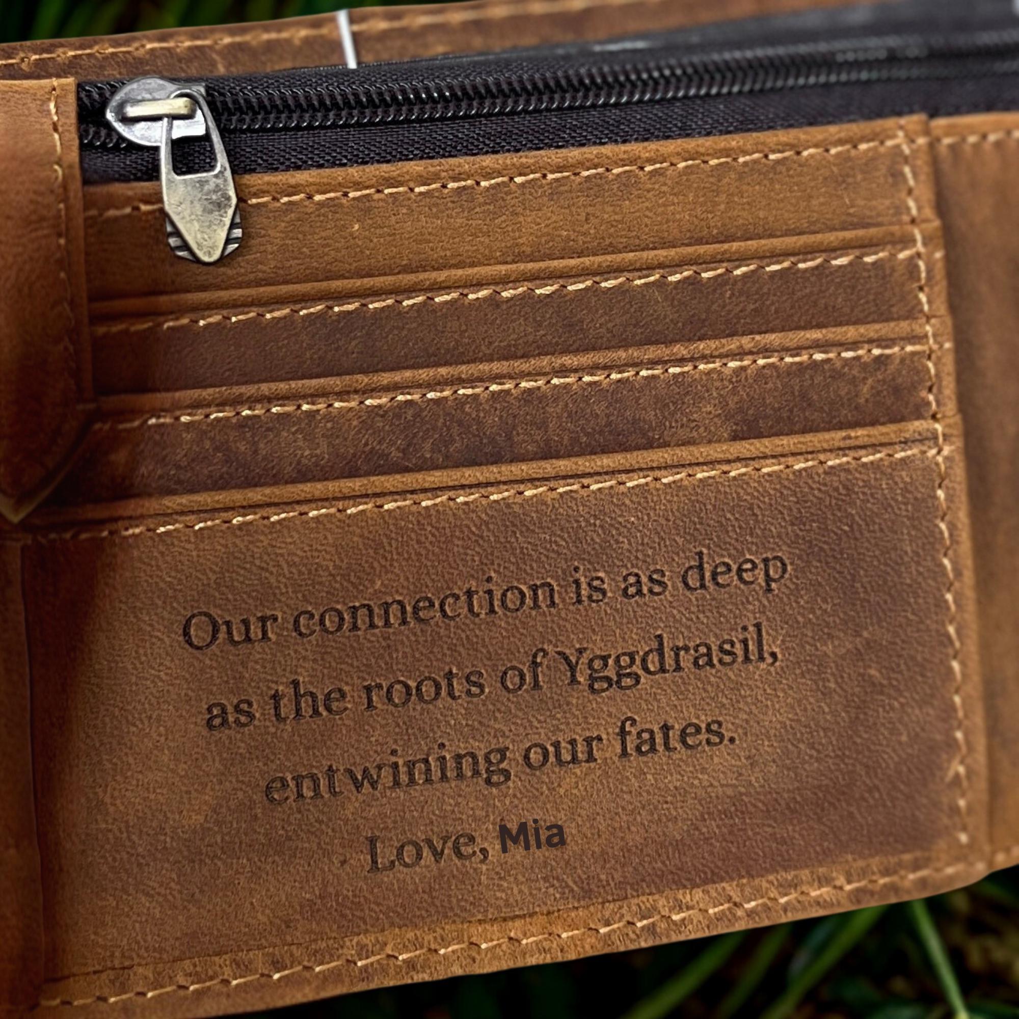 Personalized Viking Compass Leather Wallet, Birthday Gift, Viking Gifts ...