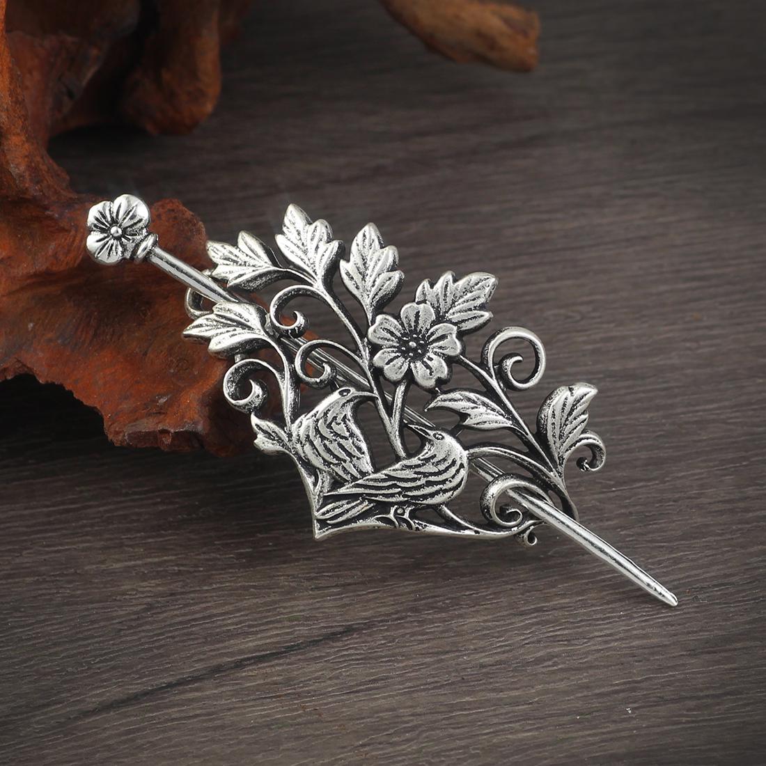 Silver Flower Hair Clip - Etsy display picture 3