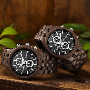 Engraved Wooden Watch For Men, Personalized Gift For Him, Anniversary Gifts, Unique Birthday Gifts, Customized Gifts, Boyfriend Gifts, Watch