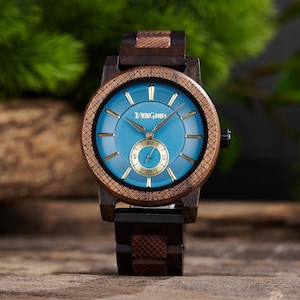 Custom Engraved Wooden Watch for Men, Boyfriend Gifts, Unique Birthday Gifts, Personalized Gift for Him, 5th Anniversary Gift, Wedding Gifts