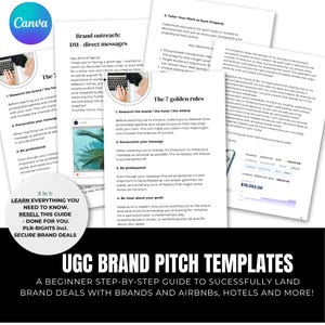 UGC Content Creator Email Pitch Templates + Guide for Brand Deals and Pitching Hotel Travel Brand PLR and MRR