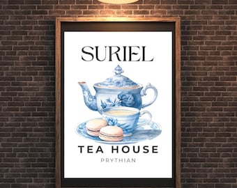 Suriel Teahouse Poster | ACOTAR | Poster | Digital Download | Nightcourt Printable | Velaris Wall Art Booktok