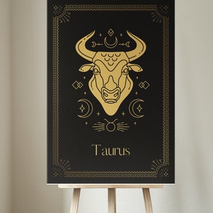 Stier - Taurus - zodiac sign - Sternzeichen - printable poster