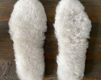 Handmade sheepskin insoles