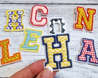 Letter patch A-Z / numbers 0-9 for patching, embroidered letters/numbers, 5 sizes, different colors