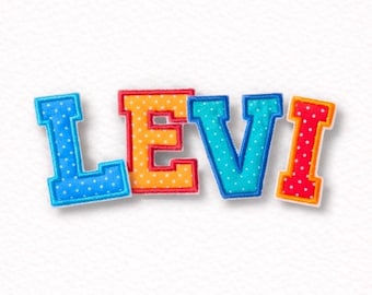 Personalized letter and number patches for sewing on – embroidered name appliqué for school cones, First Day of School 2026, & DIY projects