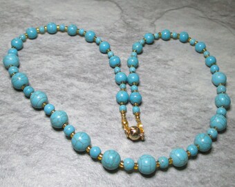 Necklace of Pale Turquoise Beads
