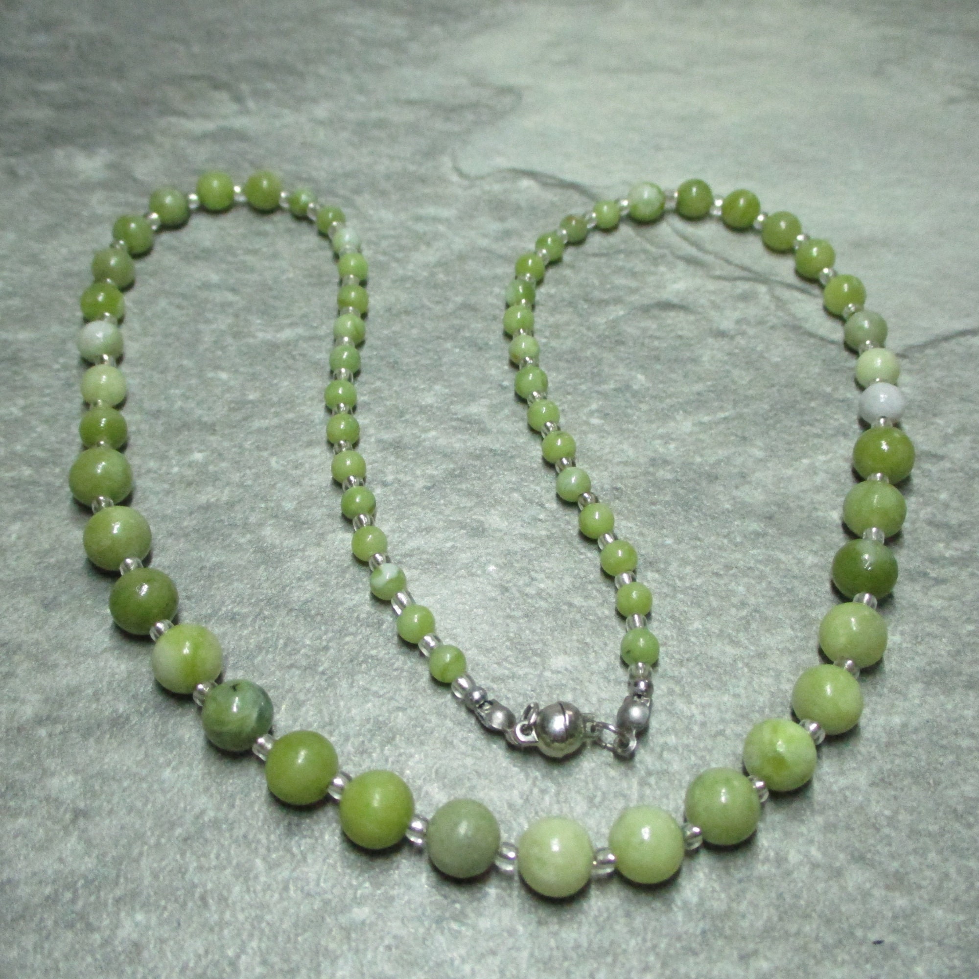 Graduated Necklace of Chinese Jade Etsy