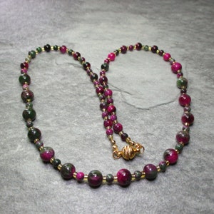 A Simple Necklace of Colourful Tourmaline Beads