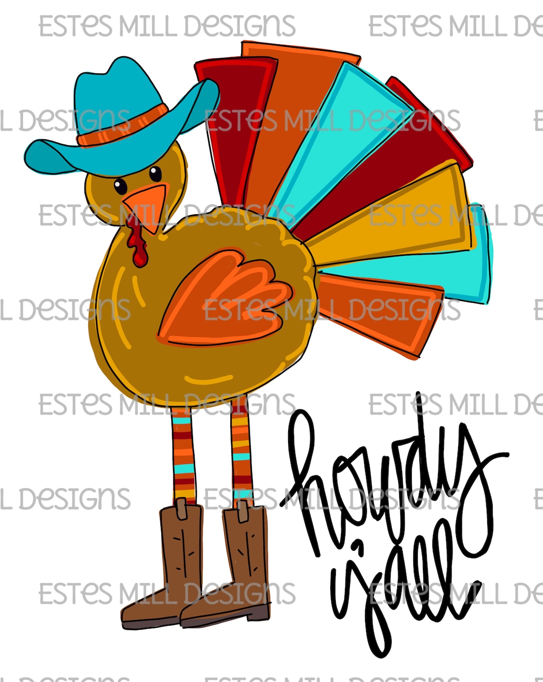 Cowboy Riding Turkey Sublimation Design | PNG Digital Download | Digital Art | Turkey ...
