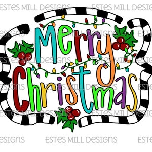 Sublimation design | Hand drawn | PNG digital download | Digital art | Christmas | Merry Christmas