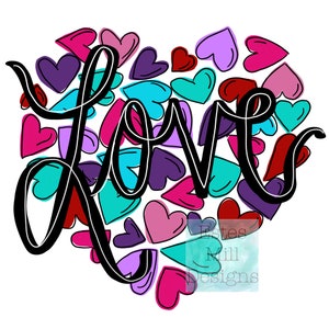Sublimation design | Hand drawn | PNG digital download | Digital art | Heart | Love | Valentine