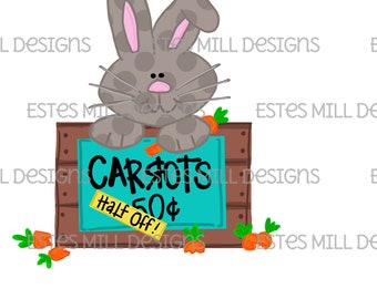 Sublimation design | Hand drawn | PNG digital download | Digital art | Easter | Bunny
