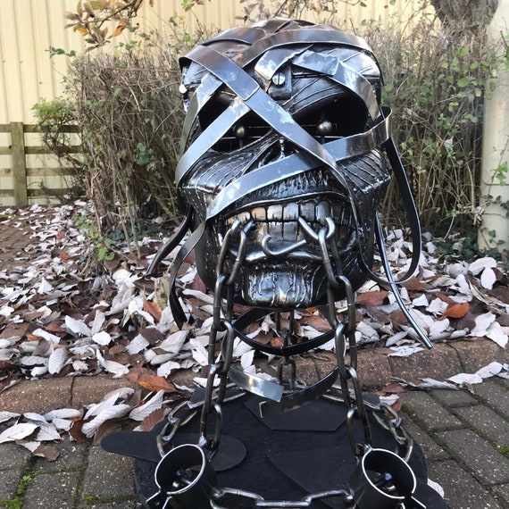 Powerslave Eddie Steel Sculpture - Powerslave Wood Burner and