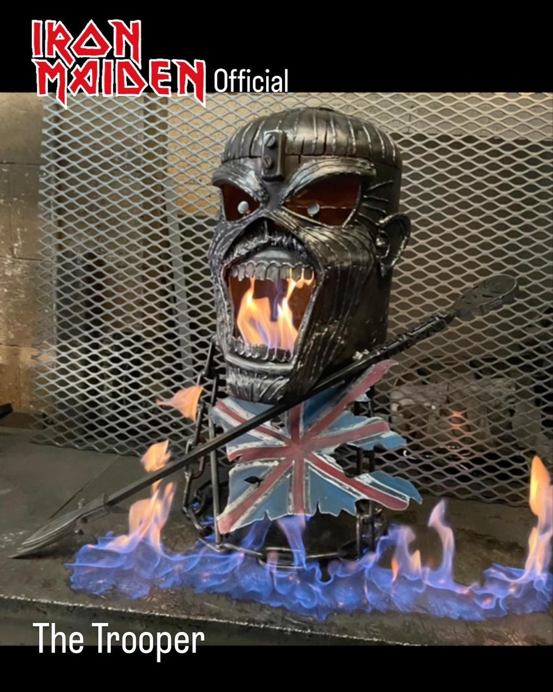 Iron Maiden Fire Pit Iron Maiden Wood Burner Eddie Fire Pit Eddie Wood Burner Metal Art image 5