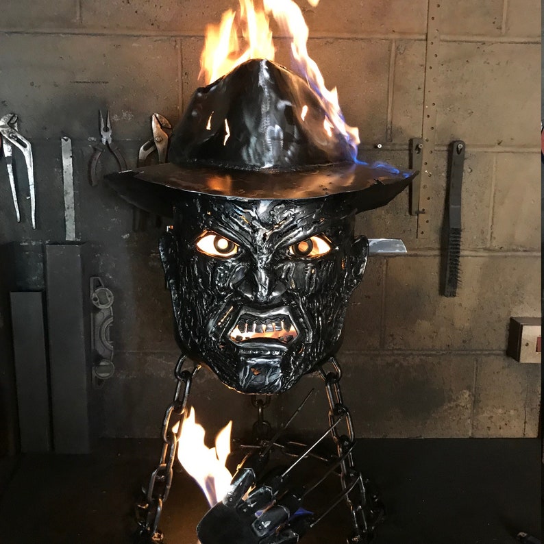 Freddy Krueger Wood Burner Halloween Fire Pit Halloween Wood Burner Nightmare on Elm Street Fire Pit Freddy Krueger image 8