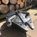 Metal Art - Millennium Falcon - Steel Sculpture - Fire Pit - Wood Burner