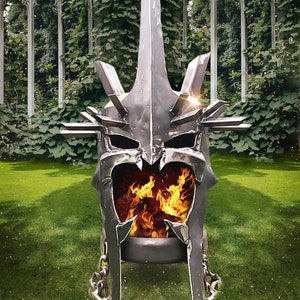 The Witch King Fire Pit - Witch King Wood Burner - Witch King of Angmar Fire Pit - Custom Fire Pits - Custom Yard Art