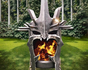 The Witch King Fire Pit - Witch King Wood Burner - Witch King of Angmar Fire Pit - Custom Fire Pits - Custom Yard Art